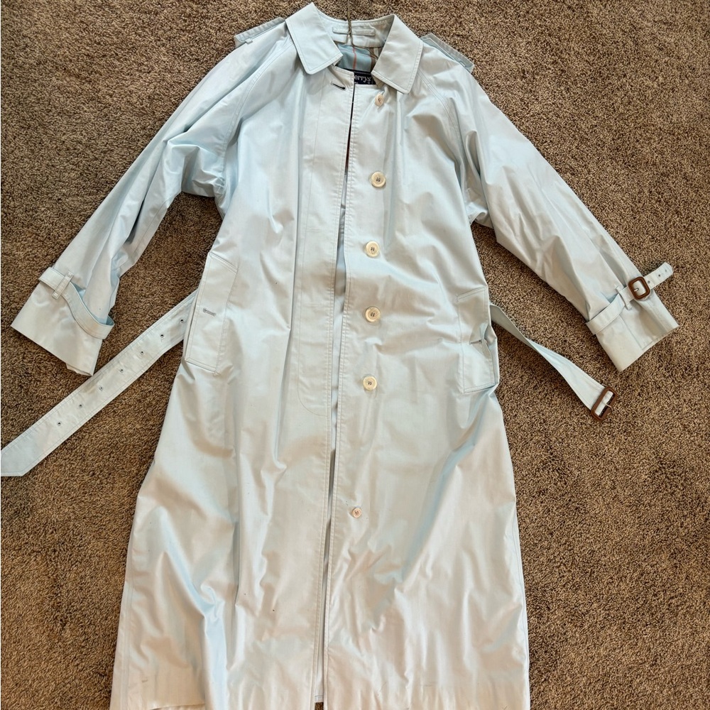 Burberry’s authentic light blue vintage trench coat